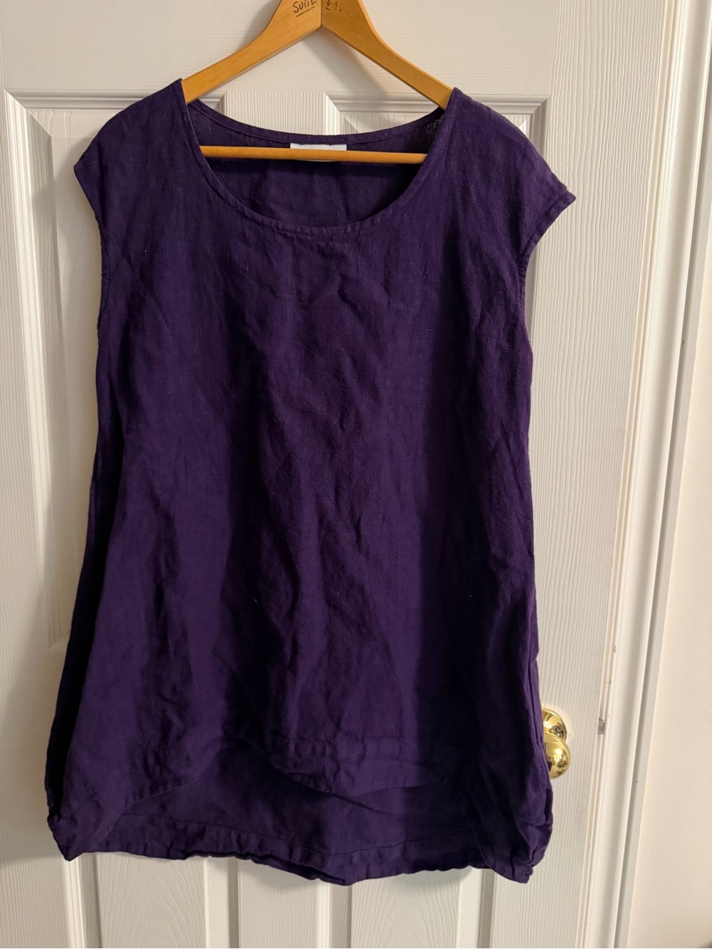 bryn Walker Purple Linen Tunic Top